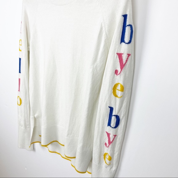 Boden Penny Sweater Hello Bye Bye Wool Blend - Picture 5 of 8